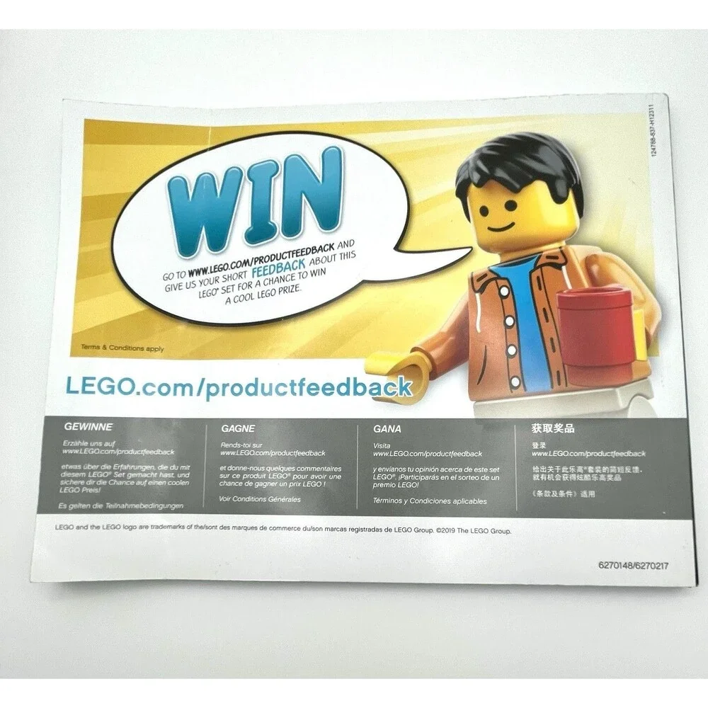 LEGO Manual only 31094 Creator 3 in 1 Airplane Helicopter Jet Paper Instructions